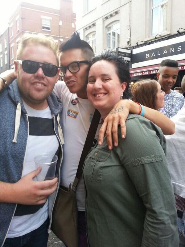Rainbowjay's tweet photo. @BobbyCNorris  Amazing day to see both of you today..absolutely 100% percent best bit of my pride.x http://t.co/nMNozui5G0