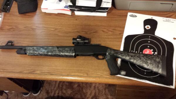 Cleaning my baby. She's gotten me through so many missions #Shotgun