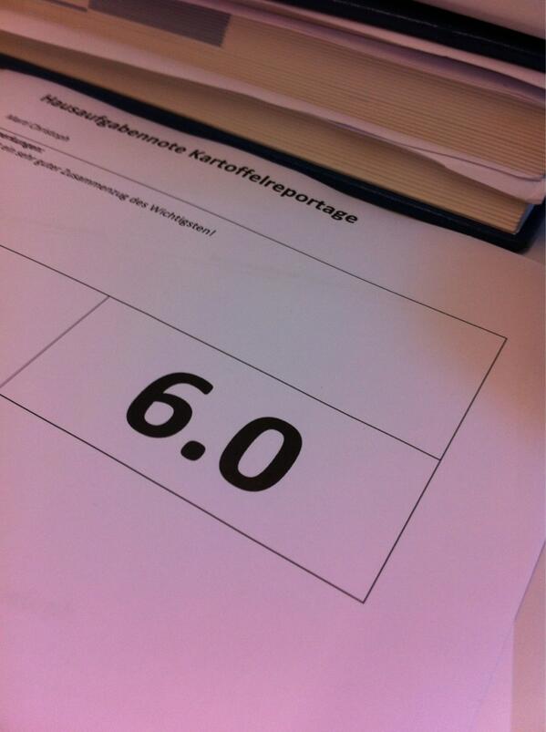 ch_marti's tweet image. Erster Test zurück^^ 6.0 -&amp;gt; #bestnote