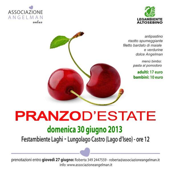 assAngelman's tweet image. Ecco la #locandina del #pranzo d'#estate con il #menu! Fa venire l'acquolina in bocca. Vi aspettiamo numerosi.