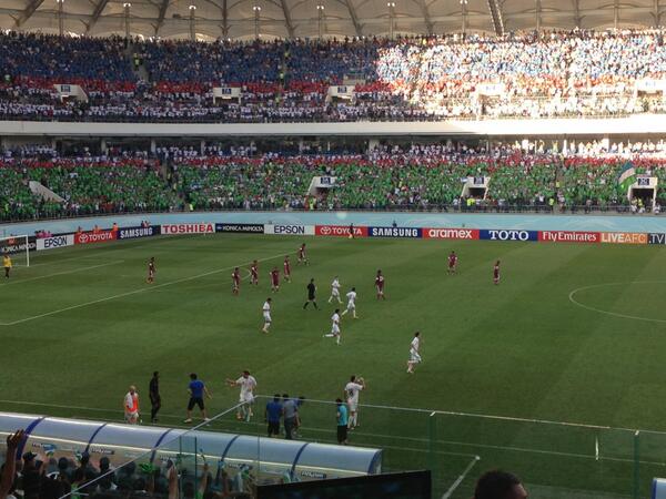 theuffdotcom's tweet photo. GOAL!
'71 Oleg Zoteev scores (2-1) for Uzbekistan. UZBEKISTAN 2 - 1 QATAR http://t.co/6rJ2r6bKqK