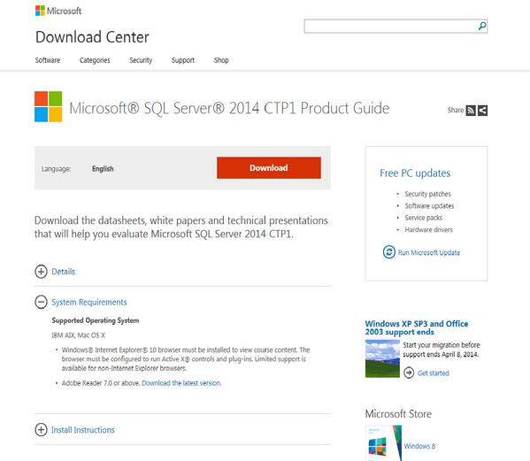 bmsharper's tweet image. What is wrong with this picture ? #SQL14 #Microsoft #Download #OS