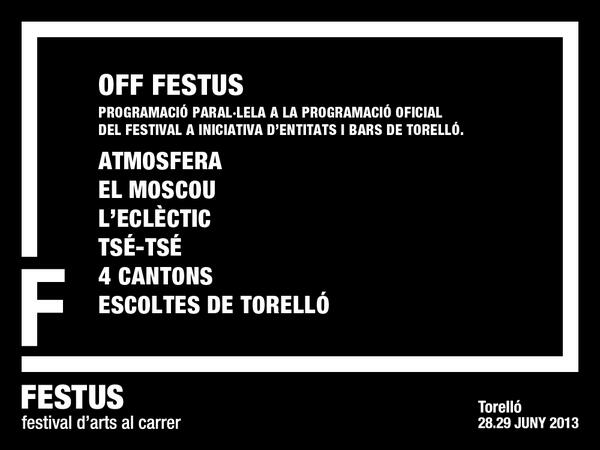Festusfestival's tweet photo. OFF FESTUS 2013
tsé-tsé
4 cantons
escoltes de torelló @escoltestorello
http://t.co/iGc0CIitgN
#festus #torelló http://t.co/o7Qhw54MA6
