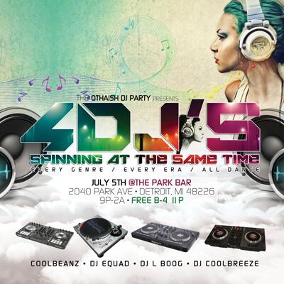 boogsworld's tweet image. #OTHAISH returns Friday July 5th @ The Park Bar (Above Bucharest Grill) 9p-2a|Free b4 11p #Detroit #4DJs #RETWEET