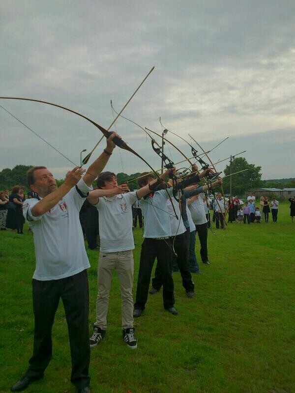 21 arrow salute to Jason Griffiths at his Wake.  The legend of Jay  lives on.