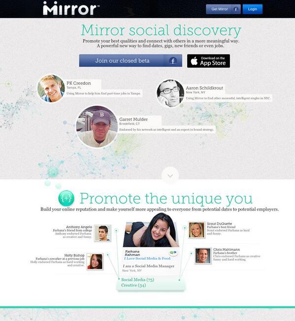 Mirror allows you to harness the power of your #socialnetwork, Go to mirror.co to test our new FB app!