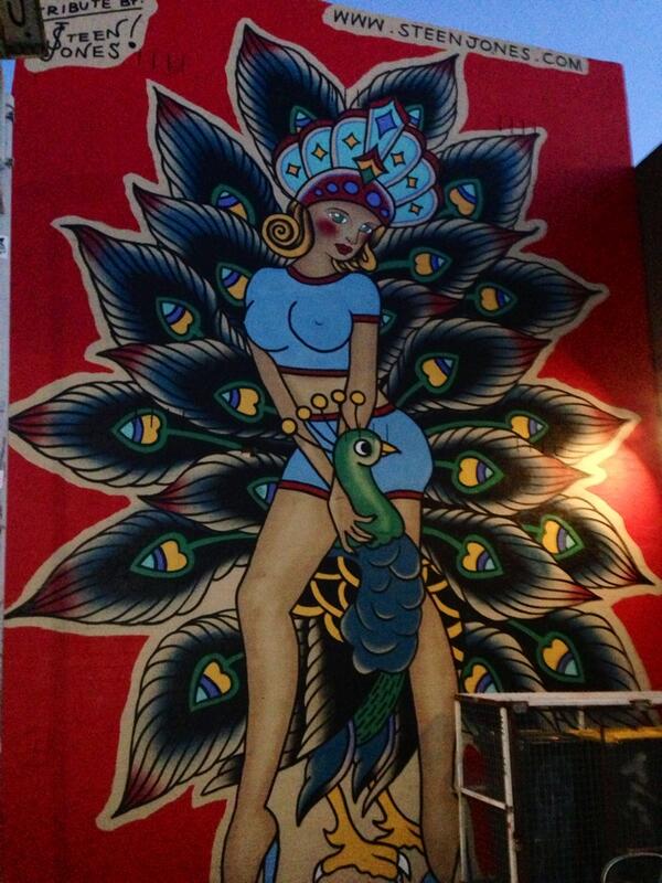 Amazing tribute to Sailor Jerry,street art in fitzroy Melbourne