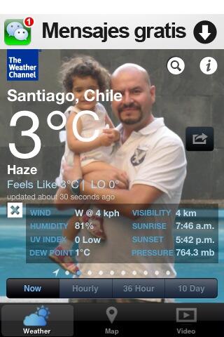 mrodriguezcl's tweet photo. the #Weather in Santiago, * is Haze, 3° http://t.co/CDrHsDK3nO
