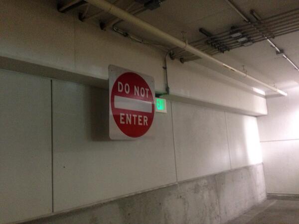 kaviXp's tweet photo. Apparently I can't enter the exit. Ill never get out of here. #fuck http://t.co/kQZHdIv71h