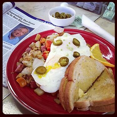 Sunrise Potato Hash is back for the weekend -- It starts today! #special #biddeford #diner