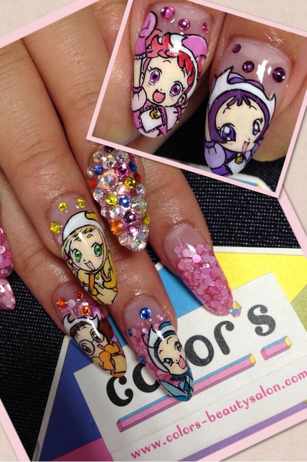 Color Sすずきあい おジャ魔女どれみモチーフ痛ネイル 女の子キャラはきゅるんとしてて可愛いな O W O Http T Co Xunfbsjk7f Twitter