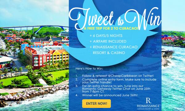 Follow us, RT and enter to win a free #CheapCaribbean trip for 2 to Curacao! bit.ly/11LyjZd