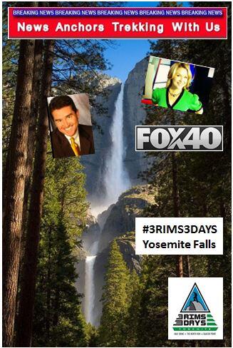CitizenVoice's tweet photo. Today = @FOX40Beth &amp; @garydietrich hike #YosemiteFalls and North Rim. Track their trek on @FOX40 this AM #3RIMS3DAYS http://t.co/kCnlK6xYGj