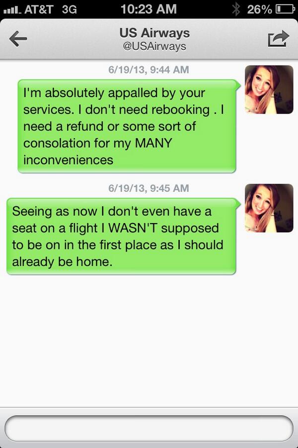 TayStimson's tweet image. Seems to me how all of the customer service is here at @USAirways #NonResponsive and #UnableToHelp