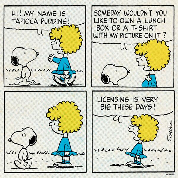 Snoopy's tweet photo. Snoopy meets Tapioca Pudding. #Licensing13 http://t.co/pUESv0tud5