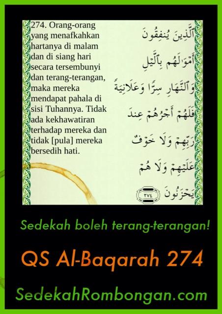 Sedekah terang-terangan... boleh untuk mengajak, tangan kanan memberi, tunjukin ke tangan kiri biar dia IKUTAN! ►