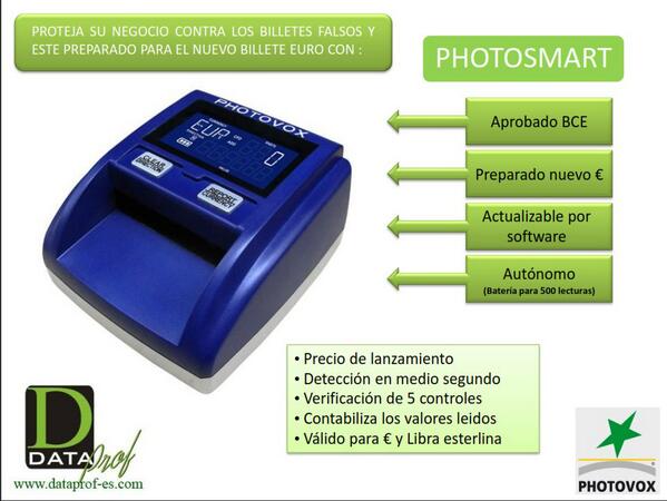 DataProfspain's tweet image. NUEVO DETECTOR DE €UROS "PHOTOSMART" 
ACTUALIZADO PARA LOS NUEVOS BILLETES DE €URO