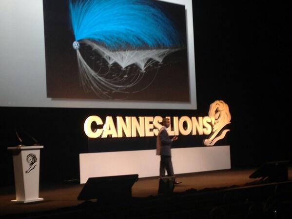 JimStengel's tweet photo. @DRoy @twitter on intersection of live TV and twitter, with beautiful visualization #CCAYM #CannesLions http://t.co/9yIQzqJXYE