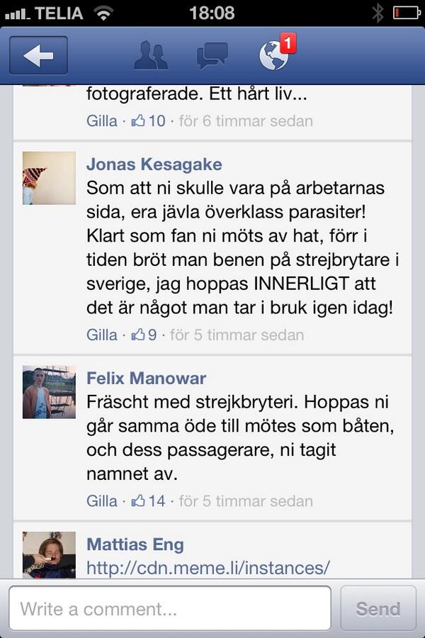 Några av reaktionerna när @FMSFpunktSE dristade sig till att ifrågasätta den fackliga makten. Sjukt debattklimat.