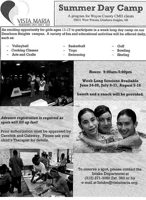 MathisCommCtr's tweet image. Summer Day Camp for  girls 11-17years