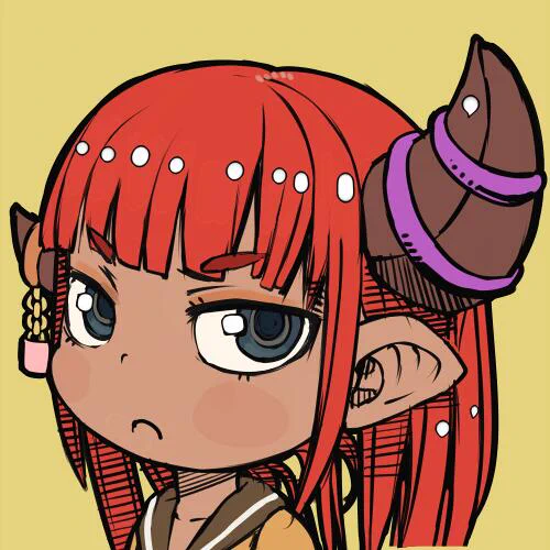 前描いた赤毛角ちゃんをそのままアイコンちゃんにしてたけど、あまりに見づらいので、見やすいようにと描き描きしてたらもうこんな時間ですのネ。寝なきゃですの(*'∀`*)オフゥ 