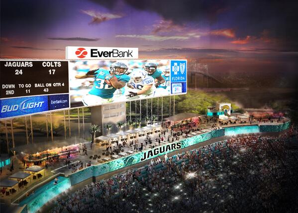 In addition to cabanas and pools, EverBank Stadium will have upgraded wifi. (@Jaguars)