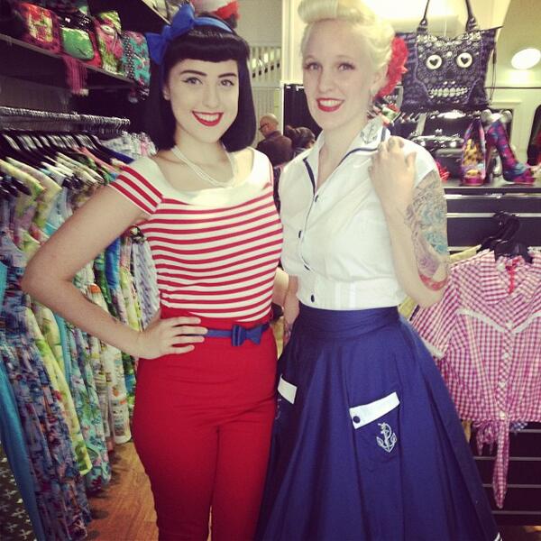 Girls from That Shop looking pin-up fabulous at this morning's City South photo shoot for Shake The Village!