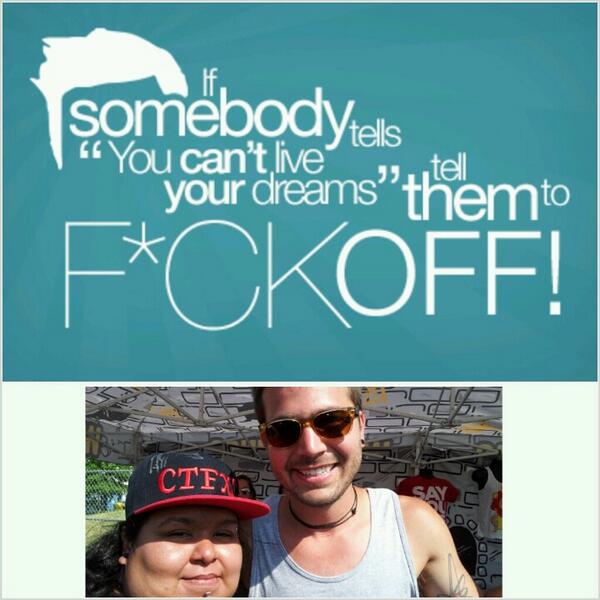 newlifenewworld's tweet photo. @CharlesTrippy and I, last year at Warped Tour. Plus my favorite quote from him! #getwellcharles #CTFxC http://t.co/S6tBmHd3Eo