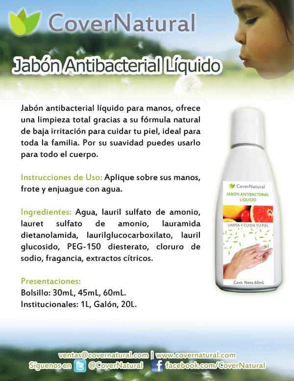 CoverNatural's tweet image. Jabon liquido