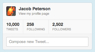 junkstats's tweet photo. Dang. I missed the round-number screenshot. It was worth a shot. Thanks for trying, Twitter. http://t.co/Tq4tUBByFo