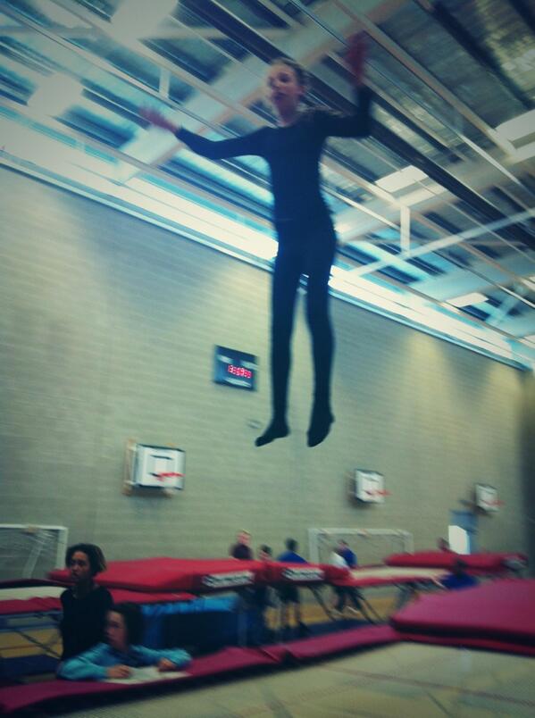 Benfield arrive for trampoline schools 500 games #teambenfieldpe