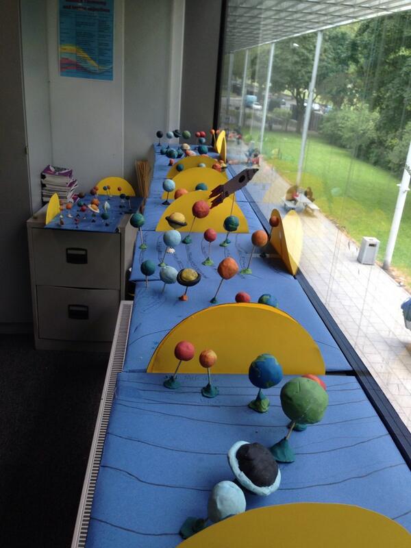 BrittonCEB's tweet photo. We've been busy doing our 3d models of the solar system @DjanoglyCAN @DjanoglyLT http://t.co/vu7ak5WXNy