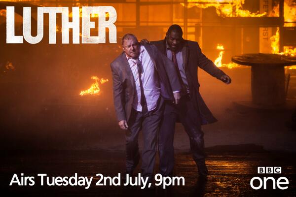 bbcluther's tweet photo. If you missed the news, #Luther series 3 airs Tuesday 2nd July, BBC One, 9pm. Are you ready? RT to spread the word! http://t.co/DvRPQdQZvI