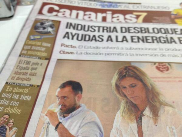 Newine portada del Canarias 7!!! Cata Insular del Cabildo de Gran Canaria