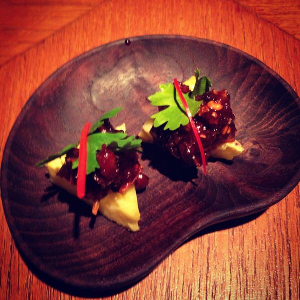 Pork, prawn and chicken on pineapple ..just the start of what's to come at nahm