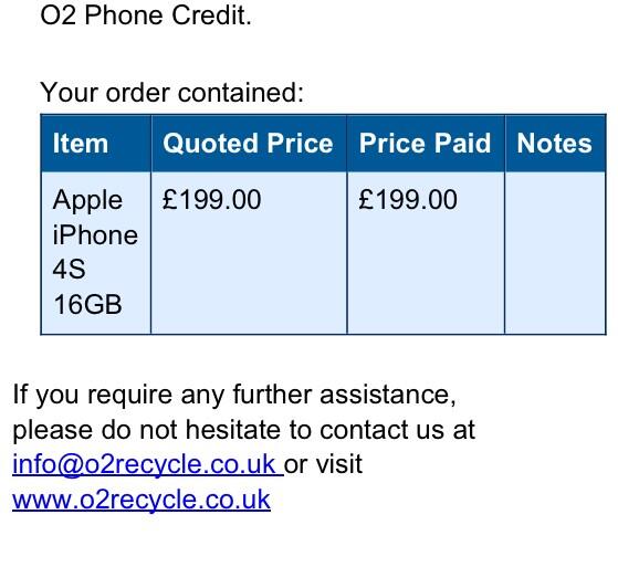 MikeReid42's tweet image. Thanks @O2  , for keeping your side of the deal.  #O2recycle #customerservice