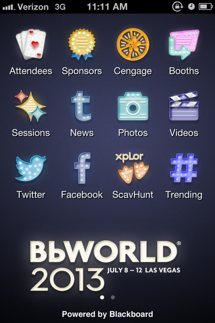 Blackboard's tweet photo. Have you seen the #BbWorld13 mobile app yet? It’s Vegas themed! Find the #BbWorld13 app in your app store today! http://t.co/n5bKL3OIqF