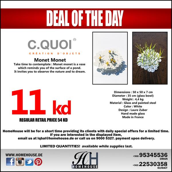 HomeHousede's tweet photo. june 20, 2013 deal of the day - c quoi monet monet http://t.co/xgUdy5YMvu