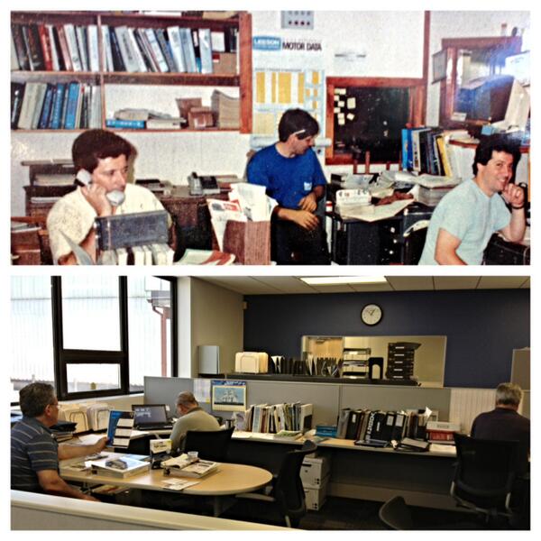 DeltaElectro's tweet image. Old office vs. New office #tbt #morespace #beforecomputers