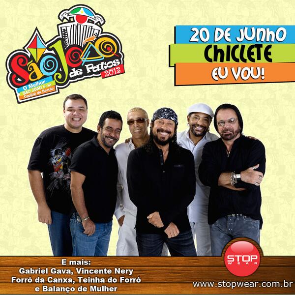 stopwear's tweet photo. Hoje é dia de Chiclete no #SãoJoãodePatos! http://t.co/3GSnvjiGpx