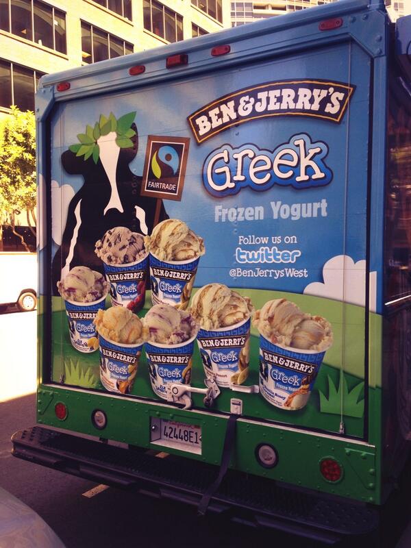 .@BenJerrysWest just came to @AccessPR and gave out free froyo. #delicious @michaelcooper1