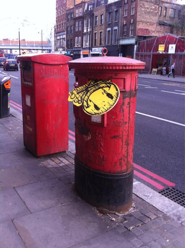 FatboySlim's tweet image. #aciddrop artwork up for grabs in East London, go get it!