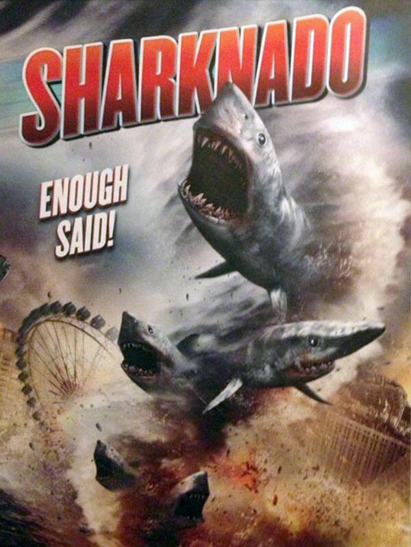 SharknadoSYFY's tweet image. #SHARKNADO on Syfy Thursday at 9pm. RT to win one of five genuine posters. Sure to become collectors' items!