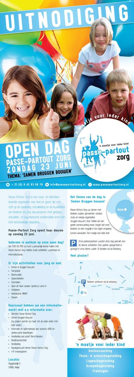 PassePartoutZrg's tweet photo. @spclirene Jullie zijn zondag 23 juni allemaal van harte welkom op onze open dag 'Samen bruggen bouwen!' http://t.co/XXSBXTcoLa
