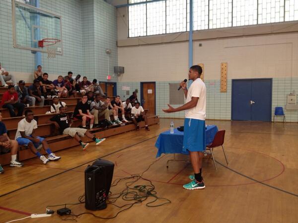 ourBBA's tweet image. Tobias Harris of the Orlando Magic is here, hanging out with our players today. #BBA2013