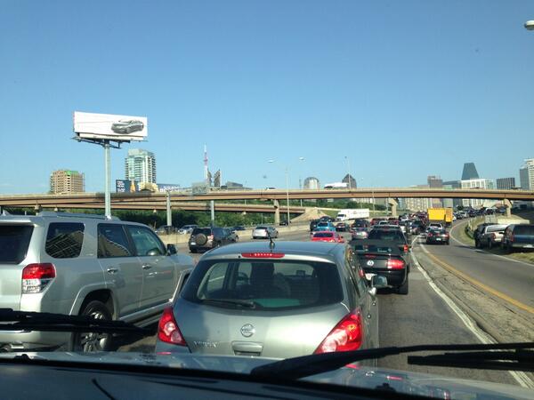 Sitting in traffic with photographer as we drive home from live shot in Irving #reporterproblems