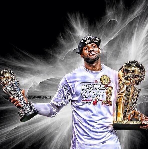 HeatBeliever1's tweet photo. Lebron really doesn't have any worries. #2012 &amp; #2013 #NBAChampion. #MVP http://t.co/uniRQLLTHj