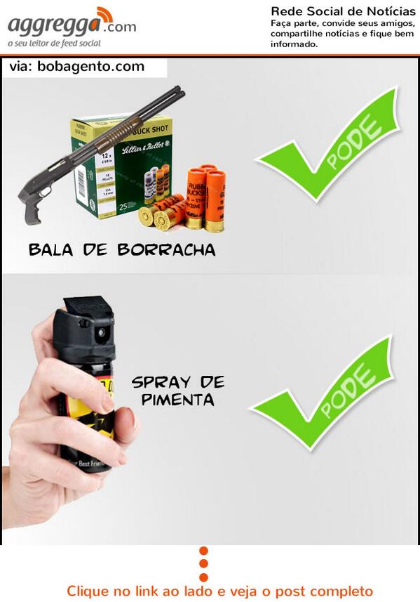 aggregga's tweet photo. Confira os Itens permitidos nos protestos: http://t.co/iaq99g2Opv http://t.co/dYJKRIKimt