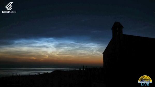 BBCScotland's tweet image. Noctilucent clouds - anyone got pics? Here's one of ours! #BBCMidsummer
