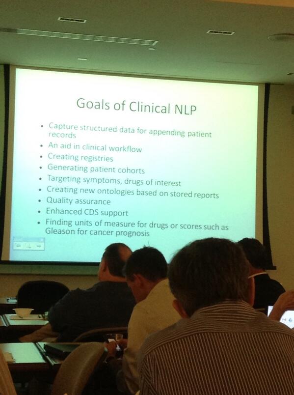 Goals of clinical NLP!! #emrsummit #emrinnovation